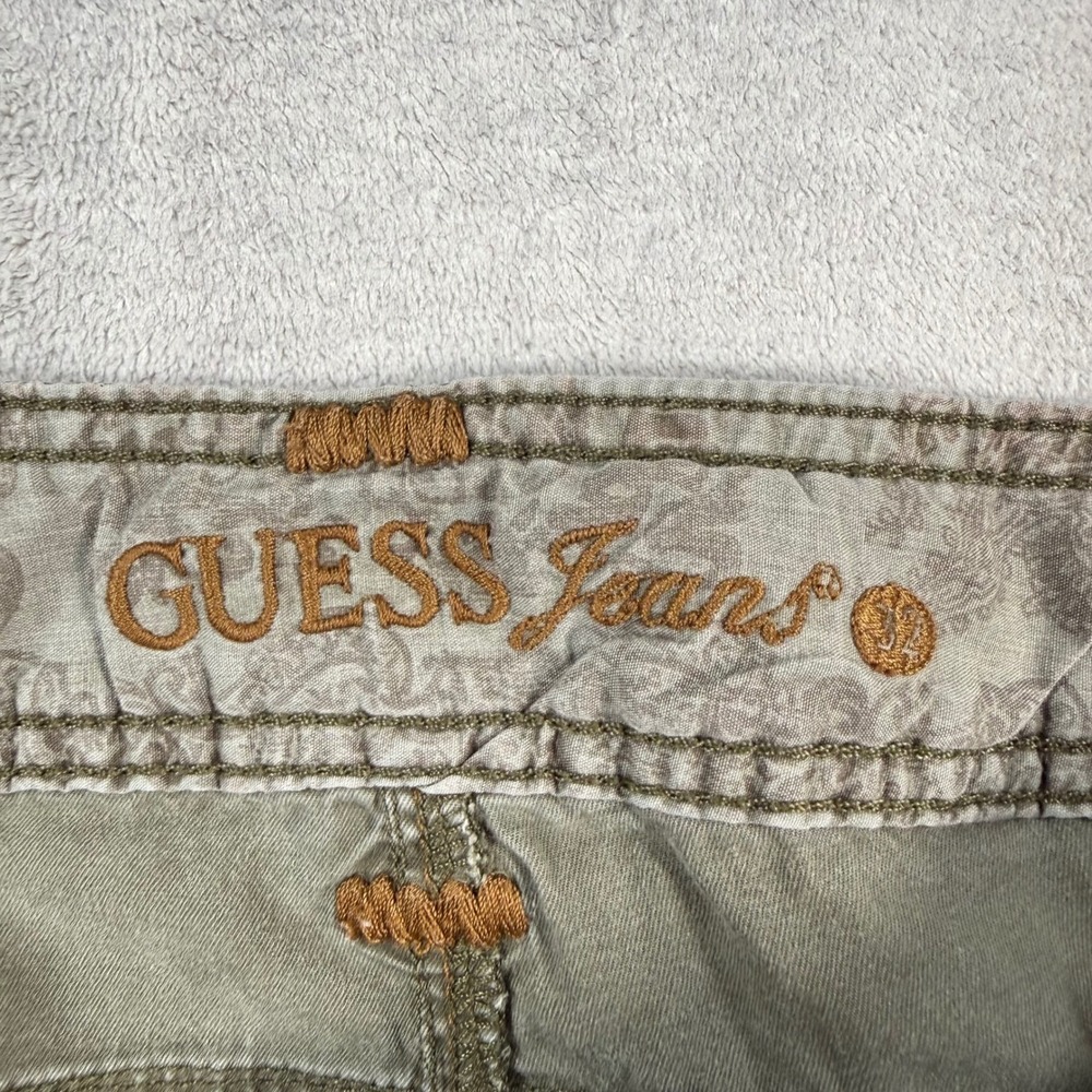 Guess Capris Womens 32 Olive Green Cargo Utility Y2K Cropped Pants AD9111 180020 - Picture 3 of 11